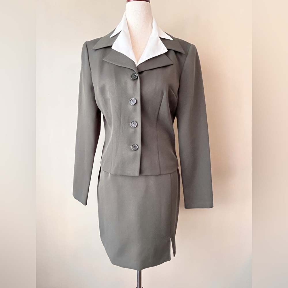 Three Piece Blazer with Skirt and Pants Set